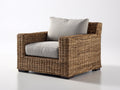 Fauteuil en rotin-Rotin-Tissu-97 x 89 x 80 cm-Beige-Marron-Style naturel