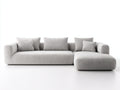 Canapé d'angle - Tissu - 288x168x84 cm - Gris clair - Contemporain