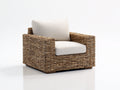 Fauteuil en rotin-Rotin-Tissu-94 x 86 x 78 cm-Beige-Marron-Style naturel