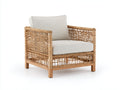 Fauteuil en rotin-Rotin-Tissu-91 x 83 x 80 cm-Beige-Marron-Style naturel