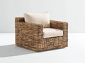 Fauteuil en rotin-Rotin-Tissu-95 x 87 x 77 cm-Beige-Marron-Style naturel