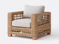 Fauteuil en rotin-Rotin-Tissu-94 x 86 x 81 cm-Beige-Marron-Style naturel