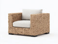 Fauteuil en rotin-Rotin-Tissu-98 x 90 x 80 cm-Beige-Marron-Style naturel