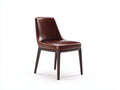 Chaise de salle à manger - Similicuir-Bois - 53x50x86 cm - Marron - Moderne