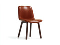 Chaise de salle à manger - Similicuir-Bois - 51x49x85 cm - Marron - Moderne