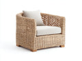 Fauteuil en rotin-Rotin-Tissu-93 x 85 x 79 cm-Beige-Marron-Style naturel